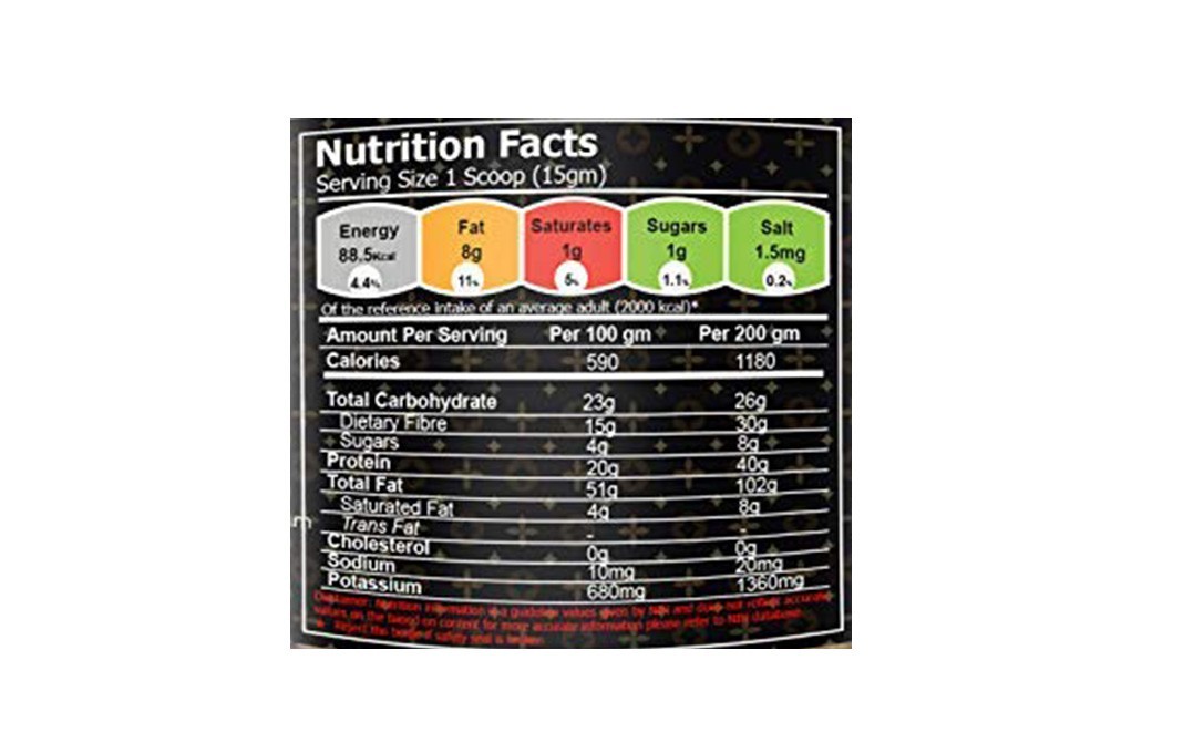Delicieux All Natural Almond Butter, Chia seeds   Glass Jar  200 grams